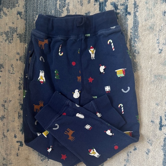 Hanna Anderson Navy Blue Kids' Joggers with Holiday Print - Picture 4 of 6
